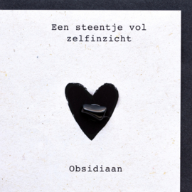 Wenskaart edelsteen - Obsidiaan