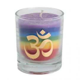 Fair Trade 7 Chakra’s OHM - Stearine Kaars in Glas