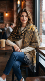 Luxe Sjaal / Omslagdoek / Grand Foulard - Yak Wol (nr. 6)