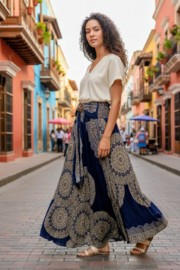 Thaise rok met gesp / Blue print