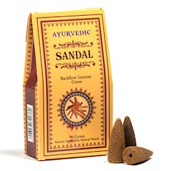 Ayurvedische Sandelwood backflow wierookkegels