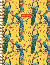 Yellow peacock notebook spiraalboek (lijnen)