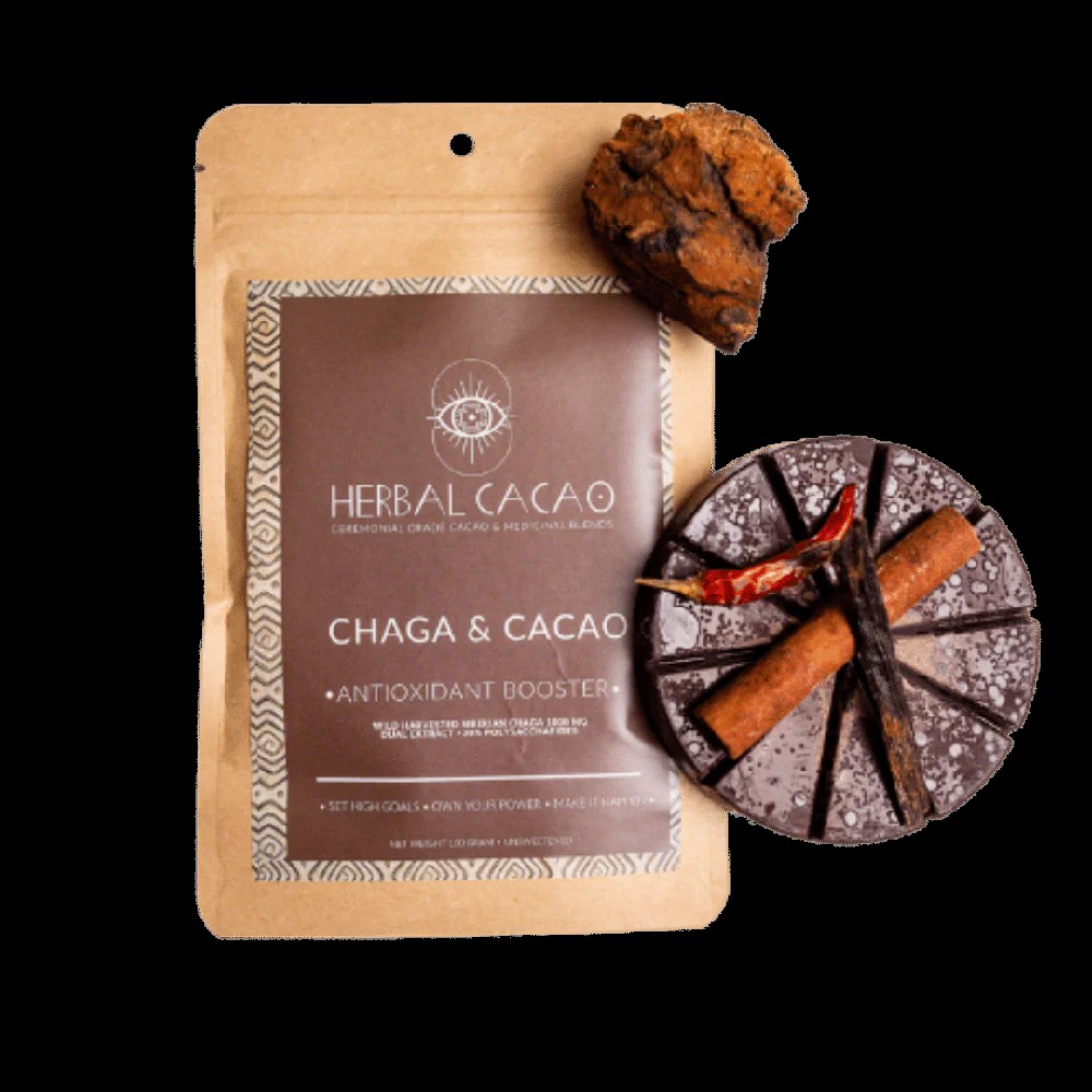 HERBAL CACAO - Ceremoniële Cacao 100 gram - Chaga & Cacao