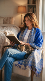 Luxe Sjaal / Omslagdoek / Grand Foulard - Yak Wol (nr. 11)