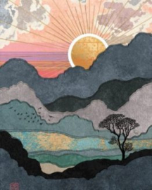 K016 Mountain Sunset - Bug Art