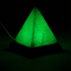 Mini Mood zoutlamp piramide wit USB + LED