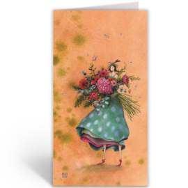 Dubbele wenskaart - Gaelle Boissonnard - QB25145 - LES MOTS DU JARDIN