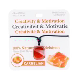 335021 - Carneool Edelsteen Ketting - Creativiteit en Motivatie
