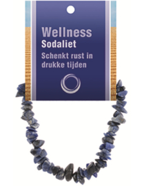 Edelsteen splitarmband sodaliet