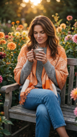 Luxe Sjaal / Omslagdoek / Grand Foulard - Yak Wol (nr. 14)