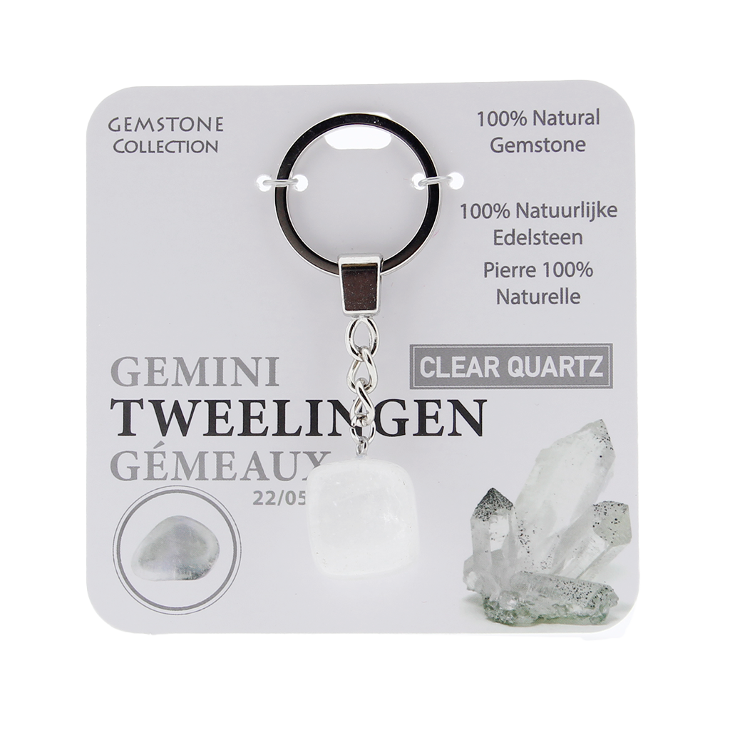 333004 - Edelsteen Sleutelhanger - Sterrenbeeld - Tweelingen