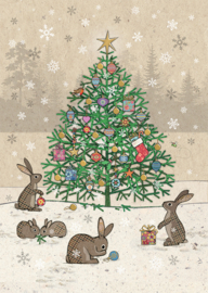 DC034 Rabbits Tree - Bug Art kerst