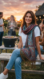 Luxe Sjaal / Omslagdoek / Grand Foulard - Yak Wol (nr. 13)