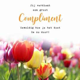 Jij verdient een groot compliment... - Uit het Hart