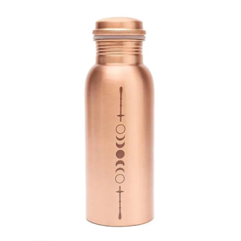 Koperen drinkfles / Maanfasen gegraveerd - 500 ml