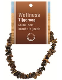 Edelsteen splitarmband tijgeroog