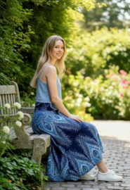 Thaise rok met gesp / Blue batik