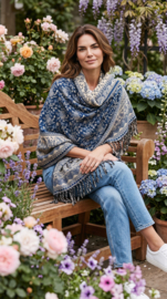 Luxe Sjaal / Omslagdoek / Grand Foulard - Yak Wol (nr. 15)