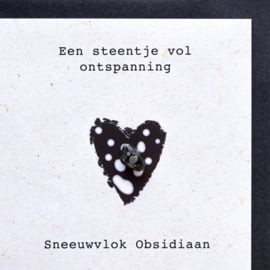 Wenskaart edelsteen - Sneeuwvlok Obsidiaan