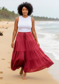 Thaise strokenrok / Bordeaux rood