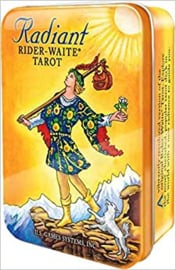 Radiant Rider Waite / blikje met kaarten - Pamela Colman Smith