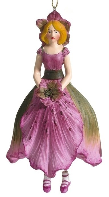 Kerstroos meisje rose / 10VA444