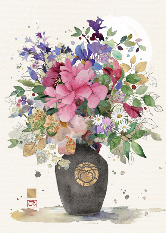 B062 Peony Vase - BugArt