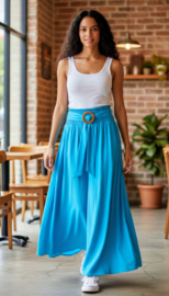 Thaise rok met gesp / Turkoois