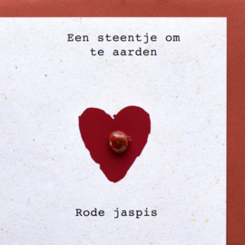 Wenskaart edelsteen - Rode Jaspis