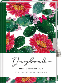 Dagboek met cijferslot voor volwassenen - cactus