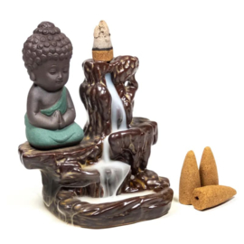 Backflow wierookbrander Buddha klein - 12 cm