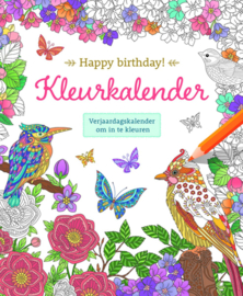 Happy Birthday Kleurkalender / wit