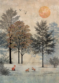 D198 Fox Family - Bug Art