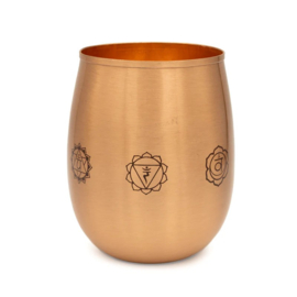 Koperen drinkbeker chakra laser-gegraveerd / 350 ml