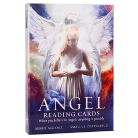 Angel reading cards