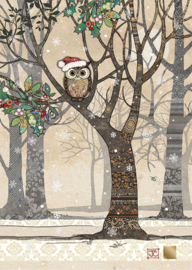 DC037 Santa Owl Tree - Bug Art kerst