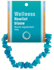 Edelsteen splitarmband howliet blauw