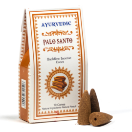 Ayurvedische Palo Santo backflow wierookkegels