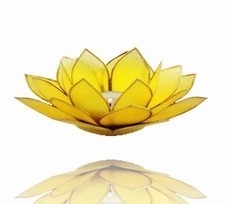 Lotus Sfeerlicht - 3e Chakra - Geel met Gouden Rand