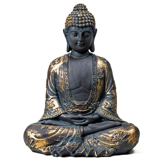 druk Uitmaken Twisted Meditatie Boeddha antieke finish Japan | Buddha Beelden | De Blauwe Maan