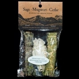 Smudge: Salie & Cedar & Mugwort 3-pack