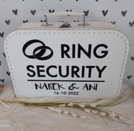 Ring Security koffertje - Met namen bruidspaar