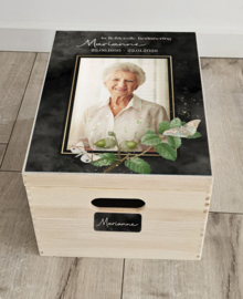 Houten Herinneringskist ter nagedachtenis Vlinder