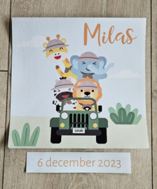 Stickerset van geboortekaartje  voor ikea-stoeltje