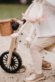 Kinderfeets 2-in-1 houten loopfiets & driewieler met naam -Wit