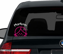 Baby sticker met naam (Formaat autosticker: Groot)