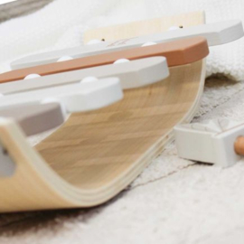 ''Label Label'' houten xylofoon nougat (met naam)