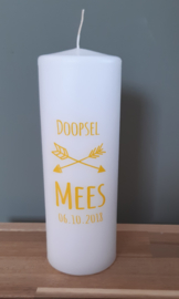 Doop- of geboortekaars met naam Pijlen