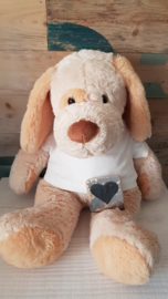 Knuffel hond met  naam 45 cm