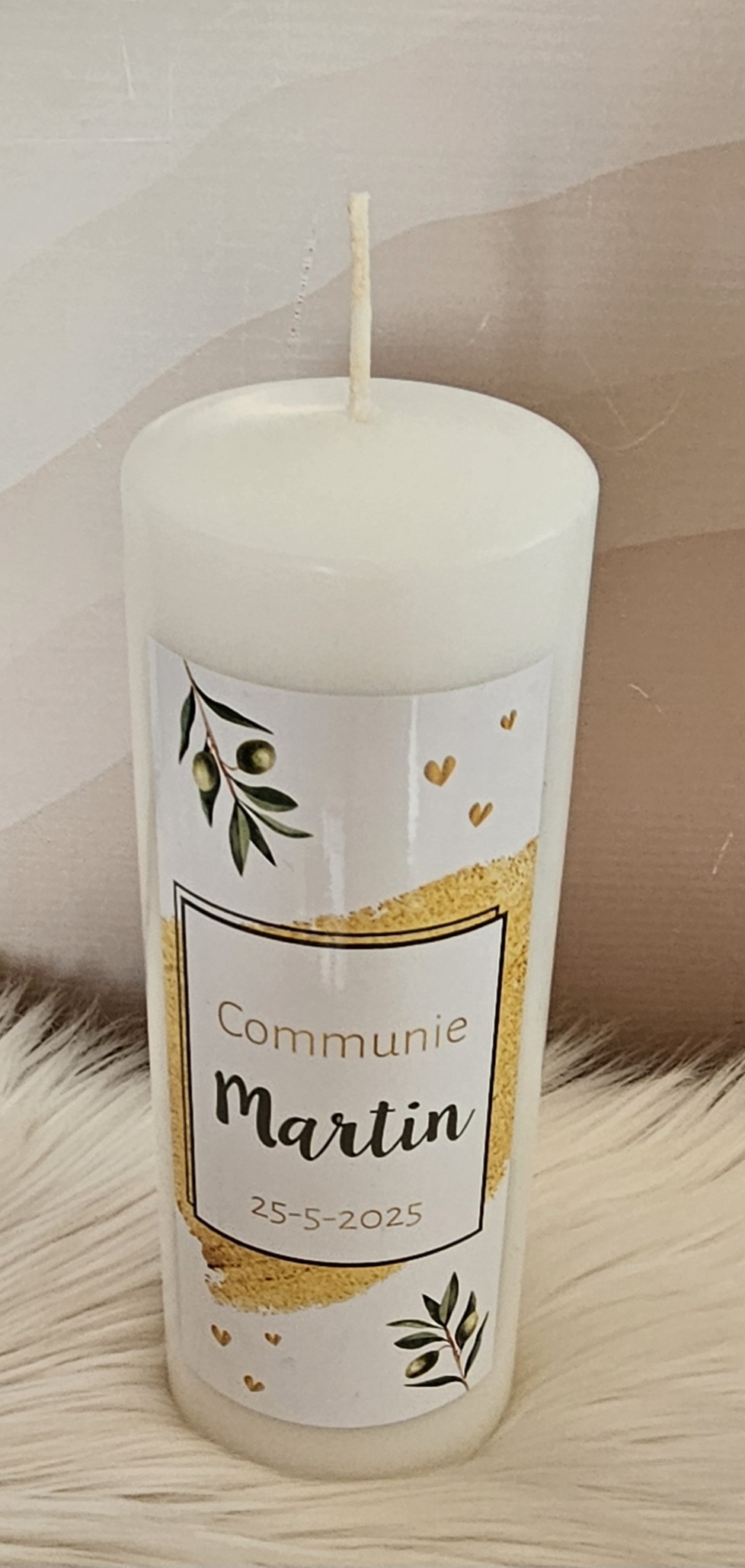 Communie kaars Olive